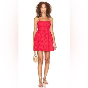NWT SHOW ME YOUR MUMU out of town mini dress in red eyelet
